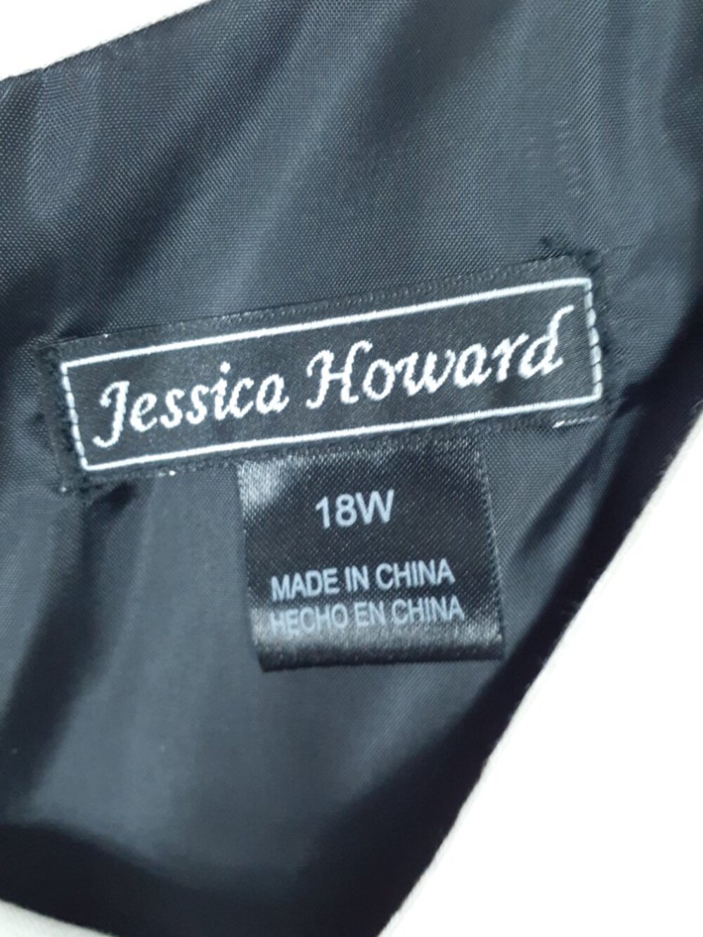 Jessica Howard Sleeveless Shift Dress 18W Linen Blend Embroidered Dots 952A - Picture 5 of 6